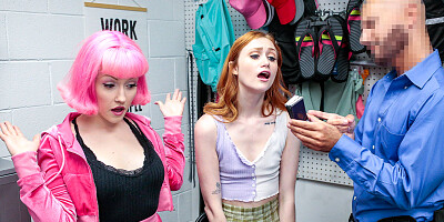 Sexy thieves making out then getting fucked