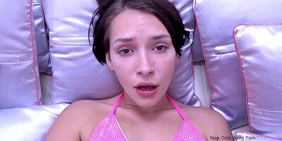 Nympho Cute Girl Super Horny around Cock