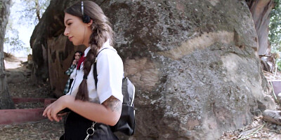Sexy April Olsen fucks her classmate