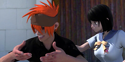 Hentai Students Outdoor School Stairs Fuck