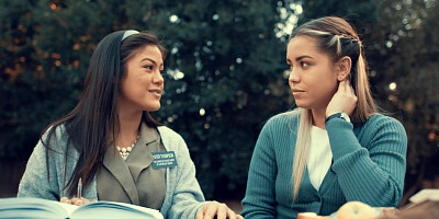 Asian teen and Latina enjoys fingering