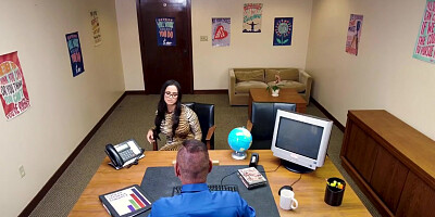 Fucking busty milf on office desk and in chair