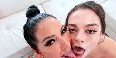 Curvy anal babes playing with food and sex toys