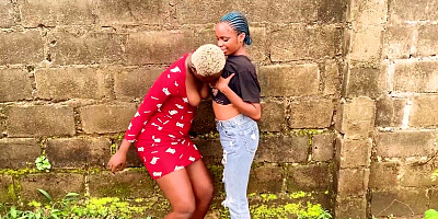 African lesbians dance ending in hot sex