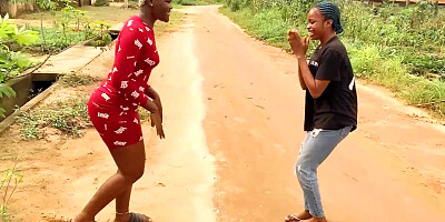 African lesbians dance ending in hot sex