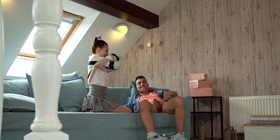 Cute 21yo got caught playing with toy got pussysmashed