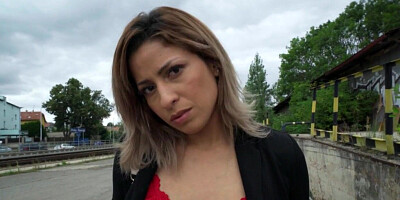 Horny public bae fucked by big dick in shaved pussy