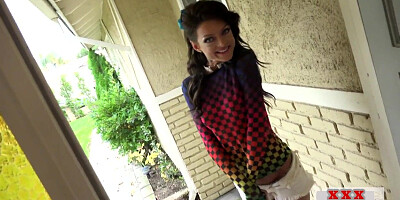 Submissive deepthroat bae in heels rides BF with skinny twat