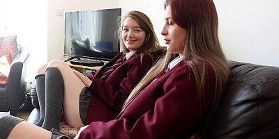 2 Brit Nubiles Get Their Poons Eaten - Olivia Young