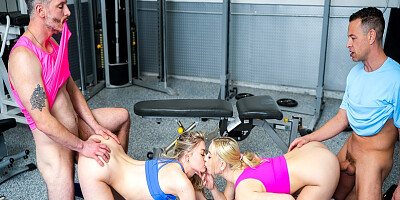 Workout with each others stepdaughters