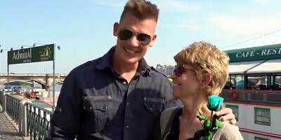 creampie strong boy fucks granny