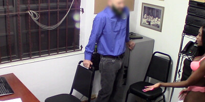 Cavalier ebony teen thief fucked roughly