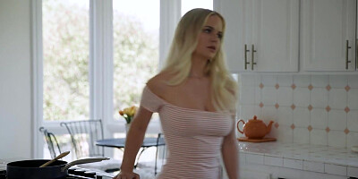 Lesbian teen ass licking busty stepmom