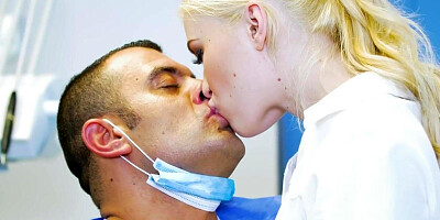 Big ass nurse with perky boobs pussyfucked by dentist