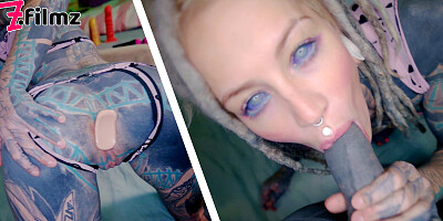 Cute tattoo teen Anuskatzz POV anal fucked