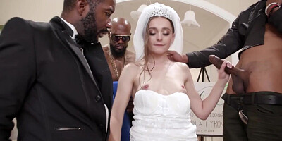 Bride has the best bbc gangbang wedding