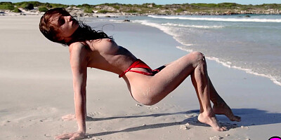 Petite with big tits showing her body