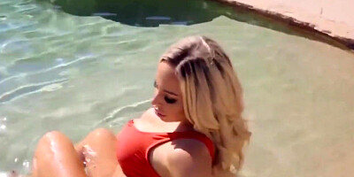 blowjob olivia austin ricky johnson - poolside fucking -