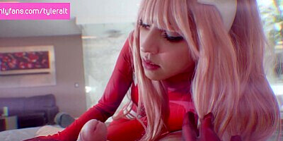 Zero Two Darling in the Franxx blowjob y and getting fucked