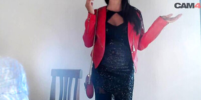 Black lingerie clip with notable girlfriend from CAM4