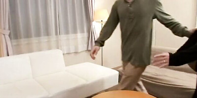 Sneaky Yuki Mitsui's doggystyle action