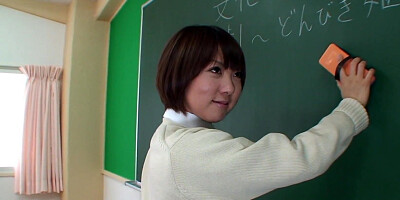 Horny Japanese college girl loves hardcore sex in the classroom