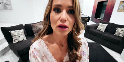 Beautiful stepmom gave me a blowjob