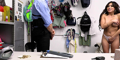 Young latin MILF busted stealing jewelry