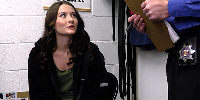 Brunette teen paid for felony with pussy