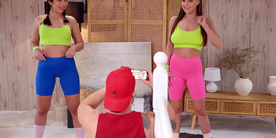 Czech babes Josephine Jackson and Ale Danger seduce a hung dude into threeway
