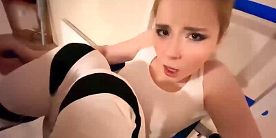 Cute StepSister Swallows Trainers Cock