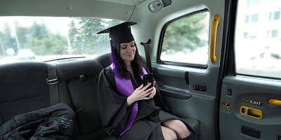 Car slut penetrated in POV by big white dick driver