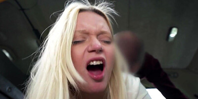 Car big titted bae fucked in doggystyle in wet pussy