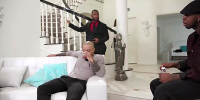 Hazel Moore Sucks On A Gang Of BBCs