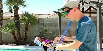 milf sofie marie seduce poolboy for steamy hot sex
