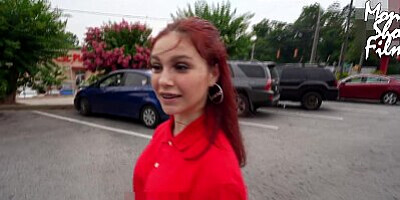 Fast Food Teen Girl With Braces Joins Couple For A Hot 3Some