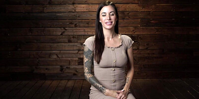 Busty tattooed babe machine fucked