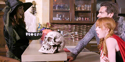 Madi Collins rides her stepdads big cock