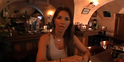 Public dirty bae fucked in bathroom in POV in restaurant