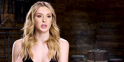 Blonde locked against the wall and fingered