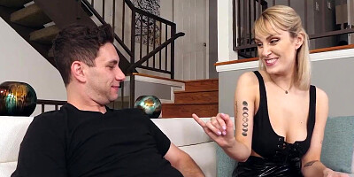 Kinky milf gobbles cock and titfucks