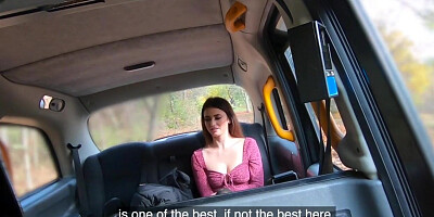 Taxi babe pussyfucked outdoor in cab by taxi driver