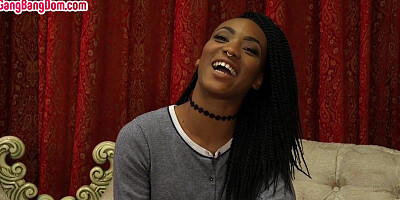BDSM gangbang DP Ebony whipped and fucked in rough action