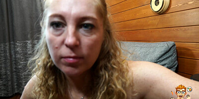 Busty blonde MILF become a cam girl