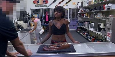 Pawnshop black customer fucked by BWC boss in missionary