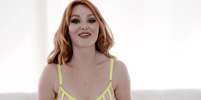 Hot redhead throating and sucking