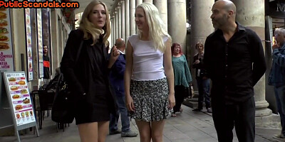Public spitroasting and domination for blonde
