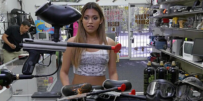 Pawnshop babe fucked in office by big dick in doggystyle