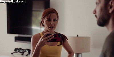 Redhead stepdaughter fucked in wet pussy in missionary