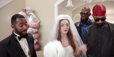 Bride gangbanged by grooms black friends
